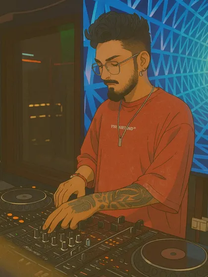 An artistic take on my world. This illustration captures the focus and passion I feel when I'm surrounded by music and lights.