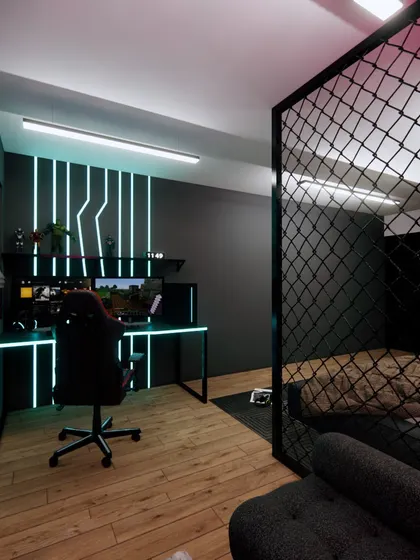 The complete gaming and relaxation zone, designed for a fully immersive experience.