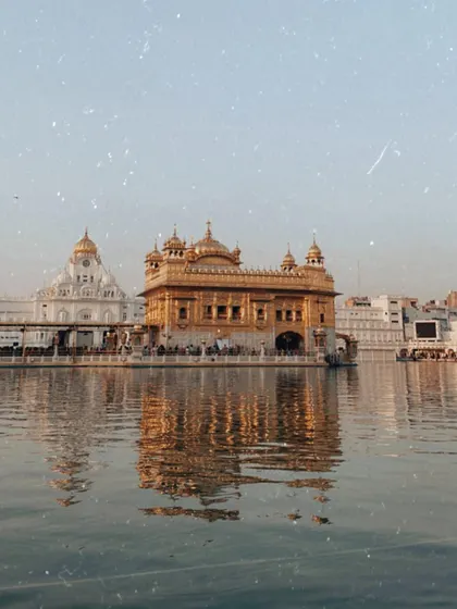 A photograph I took of the Golden Temple in Amritsar, a place of immense peace and spiritual energy for me. This image serves as a constant source of inspiration, reminding me of the beauty and serenity I hope to convey through my artwork.