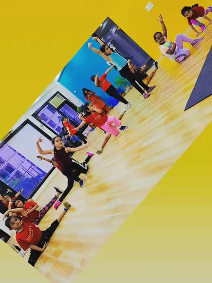 A collage of happy faces from our kids' Bollywood dance classes, where fun and learning go hand in hand.