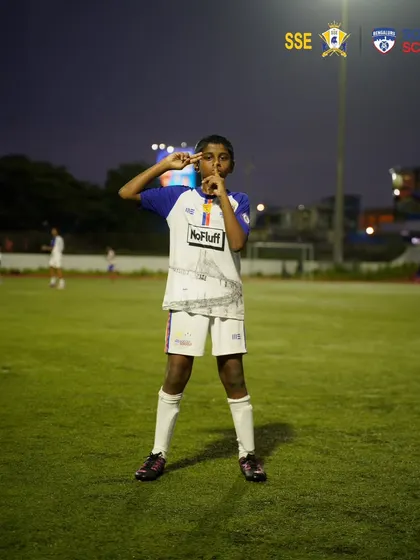 Confidence on the pitch. We build a strong mindset through every training session, challenge, and victory. This is Om's signature celebration.