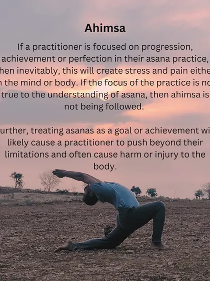 This series explores Ahimsa (non-harm) in asana practice. Asana should be steady (sthira) and comfortable (sukha). We practice Ahimsa by moving with the breath and working towards a state of peace, not perfection.