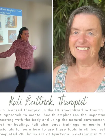 Captions will provide specific details about each retreat, its facilitators, and the daily activities, as seen in the media (e.g., "Learn the theory of Qigong and Traditional Chinese Medicine," "A serendipitous meeting at our ashram led to the creation of our Yin Yang Yoga retreat," "Daily offerings at our Bhakti retreat include kirtan and ecstatic dance.").