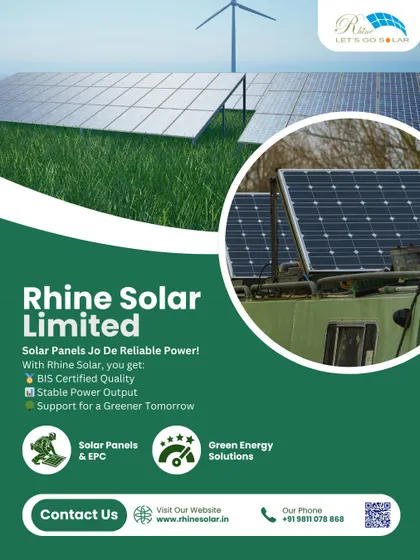 Our solar panels provide reliable power. With Rhine Solar, you get BIS certified quality and a stable power output for a greener tomorrow.