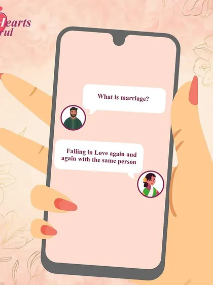 What is marriage? It's the commitment to falling in love again and again with the same person. It's a journey of continuous discovery and rediscovery.