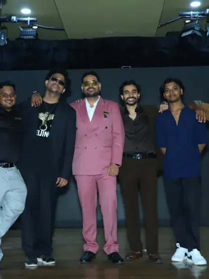Our male faculty members and performers backstage at the Dhwani Kala Mahotsav. There is a strong sense of camaraderie and teamwork behind our successful events.