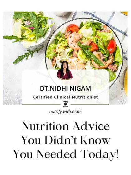 Here is some nutrition advice you didn't know you needed today. This carousel covers essential, science-backed truths about how your body functions.