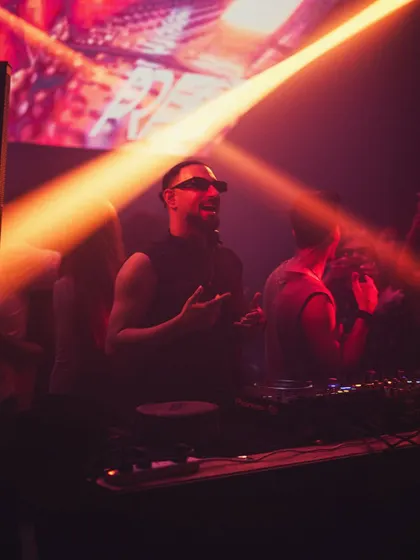 Too rare to be regular. Just a few moments from the booth where I feel most at home, controlling the energy of the night.