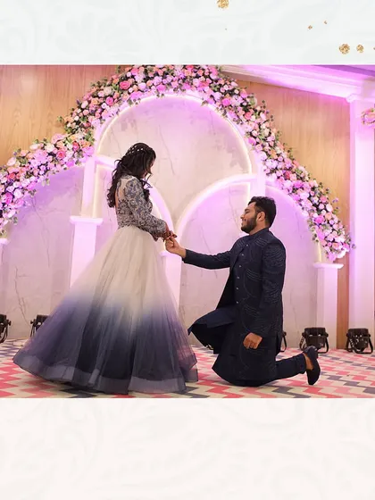 As he kneels to begin their forever, the magnificent atmosphere of our hall perfectly complements the grandeur of their union.