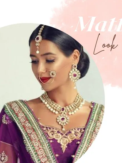 A matte makeup look is perfect for those with oily skin or for anyone who prefers a shine-free, velvety finish. This style provides excellent coverage and longevity for long events.