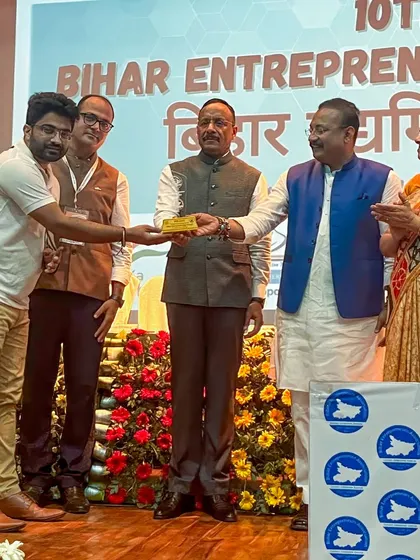 A duplicate image of me receiving the prestigious award.