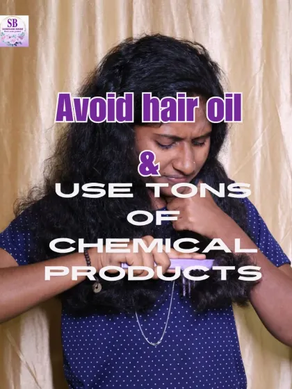 A big mistake is avoiding natural hair oils and instead relying on tons of chemical products. My Magical Hair Oil is a simple, traditional way to give your hair the nourishment it needs without harsh ingredients.