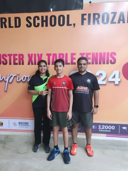 Sidhansh Jain, who won the Gold Medal in the U-14 Individual event at the CBSE Cluster Tournament.