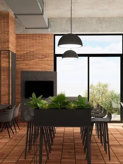 We designed the Incubation Centre at the JIM Boys Hostel in Noida to be a catalyst for innovation. The industrial aesthetic, with exposed brick and flexible workstations, provides a functional and inspiring environment for students to collaborate and develop ideas.