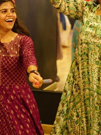 The pure happiness of dancing with friends. We choreograph routines that encourage interaction and create fun memories for your wedding events.