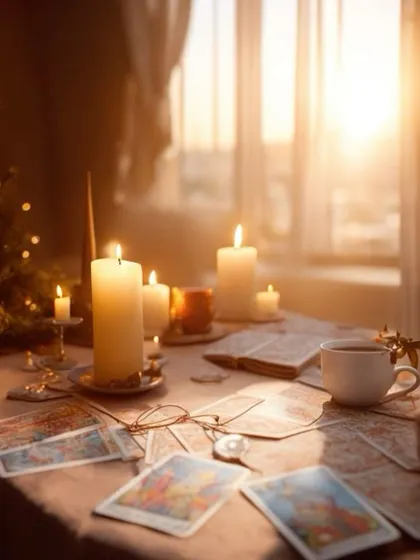 A quiet morning, a warm cup of tea, and a deck of tarot cards. This is my ideal setting for a personal reading, allowing the soft morning light to illuminate the messages within the cards.