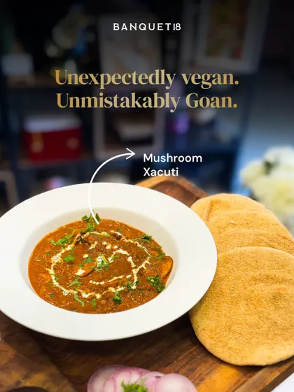 Unexpectedly vegan, unmistakably Goan. Our Mushroom Xacuti kept all the boldness of a classic Xacuti, just without the meat. It was designed for a fully plant-based Roce celebration and surprised even the most die-hard non-vegetarians.