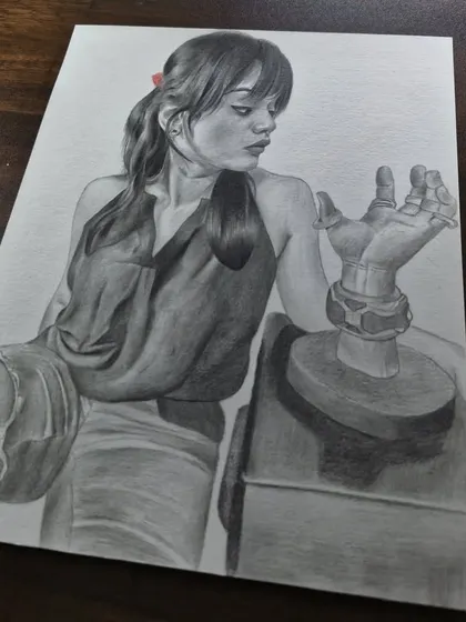 A unique commissioned portrait with a creative pose. I am open to working on artistic compositions to create a special piece.
