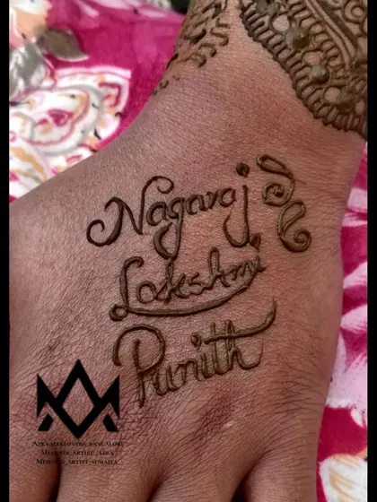I can incorporate names of loved ones into the mehendi design, making it a beautiful and personal tribute.