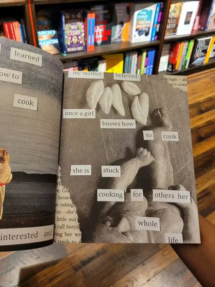 A powerful blackout poem from the book about the expectations placed on women to cook.