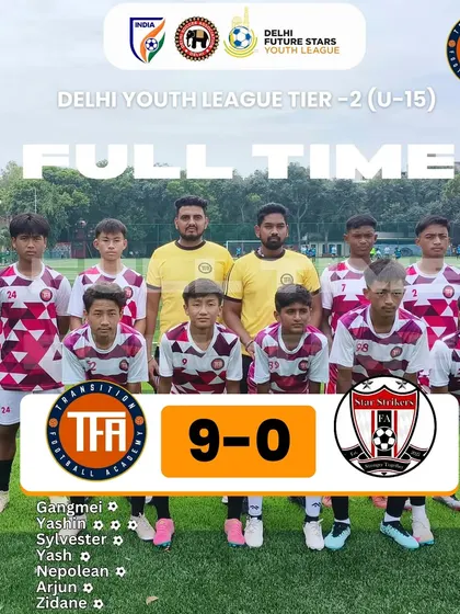 A fantastic 9-0 victory for my U-15 team against Star Strikers in the Delhi Youth League.