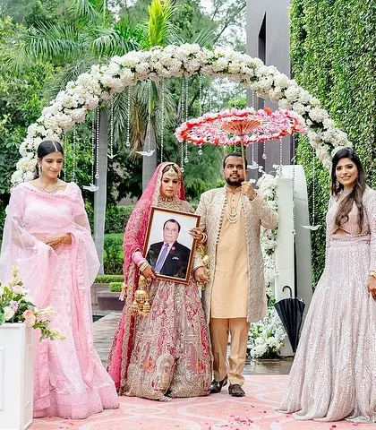 The bride's entry at her beautiful outdoor wedding. Our work is part of these grand, memorable moments.