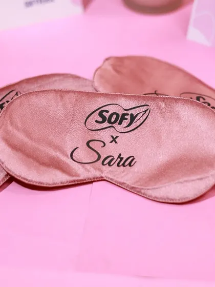 These custom-branded satin sleep masks were part of a Sofy x Sara Ali Khan collaboration, designed for a PR mailer to influencers and media.