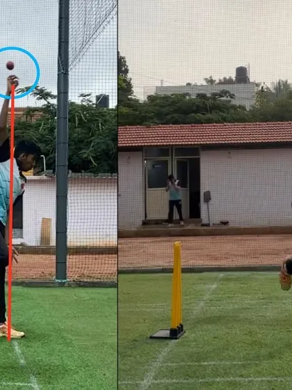 This leg spinner had an issue with an early release, causing excessive flight. We worked on delaying the release and improving body usage to achieve a stronger release point and better length control.