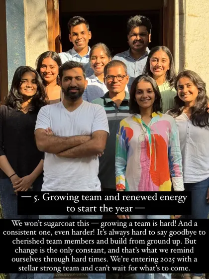 Growing a consistent team is hard, but we are entering 2025 with a stellar group of people. We are so excited for what's to come with this renewed energy.