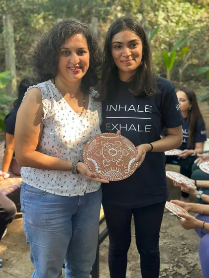 All the hidden talents were out during the art class at our yoga retreat. Everyone needs a small push to discover their creativity.
