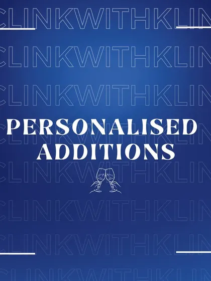 A graphic highlighting our "Personalised Additions" service, inviting clients to explore how we can make their celebration unique.