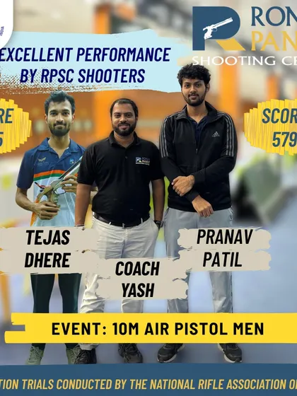 Excellent scores from Pranav Patil and Tejas Dhere in the 10m Air Pistol Men event at the NRAI Selection Trials. Their strong finishes are a direct result of dedicated coaching and relentless practice.