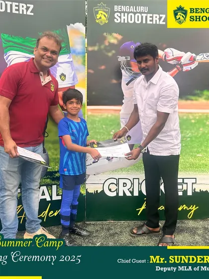 A special moment as a participant is awarded his certificate by our coach and the Deputy MLA of Mulbagal.