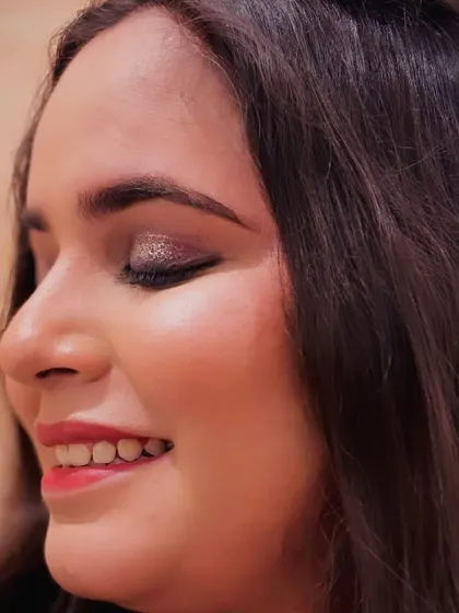 A close-up of a "no-makeup" makeup look, perfect for office-goers or students who want a polished and professional appearance.