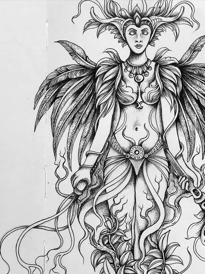 A duplicate of the nearly finished "Tara" illustration.