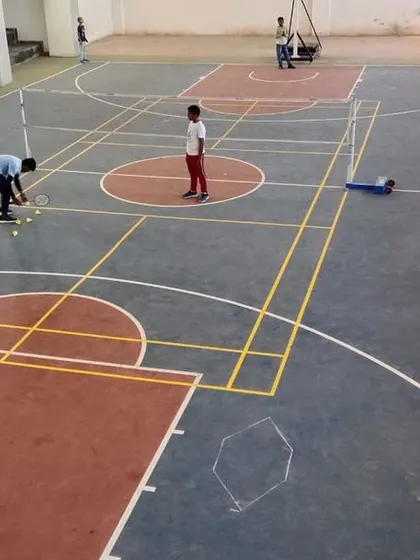 Our indoor basketball court provides a great space for students to practice their skills and play games, regardless of the weather.