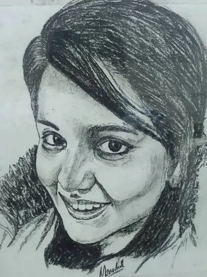 An older charcoal work of mine, showing the foundation of my portrait style. It's a reminder that art is a continuous journey of improvement.