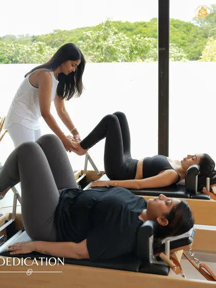 Duet sessions are a wonderful way to share your wellness journey. I guide both clients together, ensuring each person receives personalized corrections while enjoying the motivation of working out with a partner.