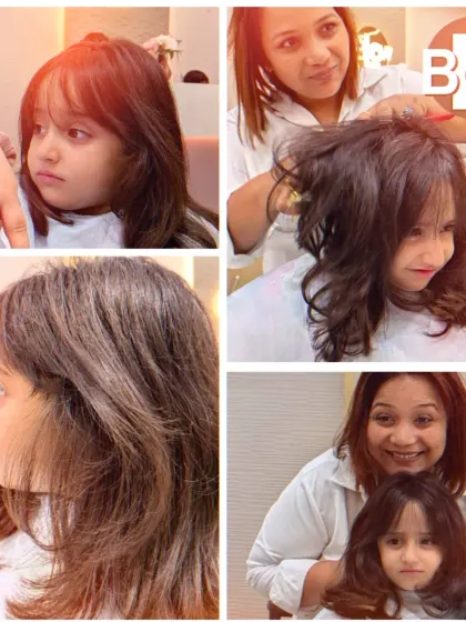 A collage celebrating Children's Day with some of our adorable little clients. We love making them look and feel special.