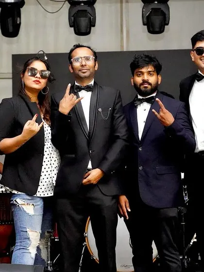 A group photo after a fantastic performance at Forum South Bengaluru for World Music Day. Public events like these allow us to connect with a diverse audience.