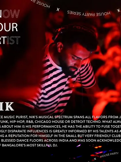 Get to know the artists. Nik is a dance music purist who can blend jazz, soul, funk, and Chicago house seamlessly.