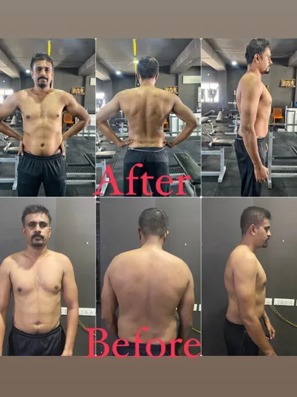 Before and after, showing the full change from the front, back, and side. A complete transformation requires hitting every angle.