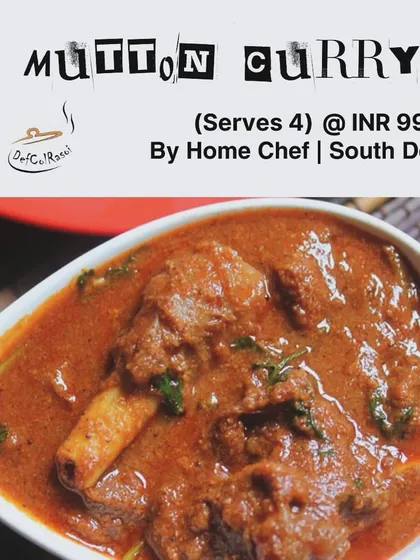 Our rich and hearty Mutton Curry, which serves four people. It's slow-cooked until the meat is tender and falling off the bone.