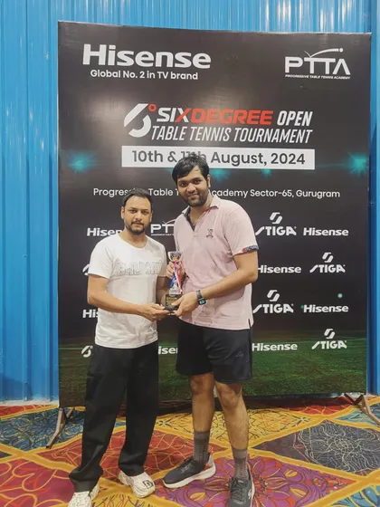 Success in the corporate world and on the table. One of our players from the corporate batch bagged 3rd position in his category at the Six Degree Open Table Tennis Tournament.