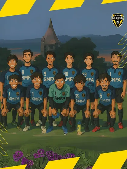 An artistic vision of our men's team. This Ghibli-inspired artwork captures the brotherhood and shared dream of our players, who started on sand and now aim for the spotlight.