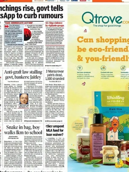 Another shot of our feature in the newspaper. It was a great milestone for our small brand.