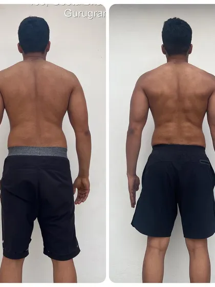 The back view of my transformation. I believe in practicing what I preach, and my own journey is a testament to the methods I use with my clients.