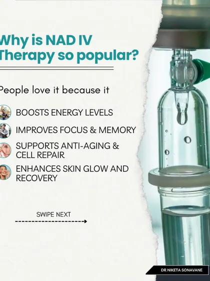 Why is NAD+ IV Therapy so popular? People love it because it boosts energy levels, improves focus and memory, supports anti-aging and cell repair, and enhances skin glow and recovery. It's a powerful tool for overall wellness.