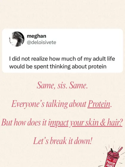 Everyone is talking about protein, but how does it really impact your skin and hair? This graphic kicks off a deep dive into the science behind this essential macronutrient and its role in your beauty routine.