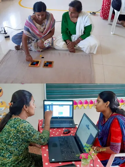 Our support for Senthil Public School included both in-person and online sessions, ensuring continuous mentorship and development for their teaching staff across three different branches.